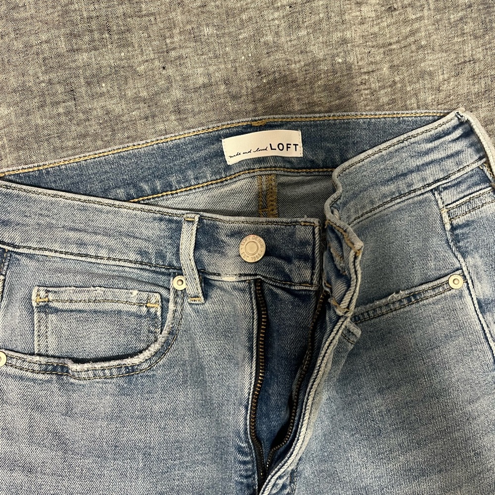 LOFT Blue Boot Cut Flare Pants